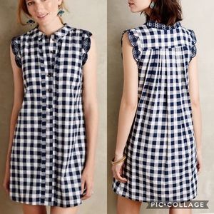 Anthropologie Sleeveless Gingham dress